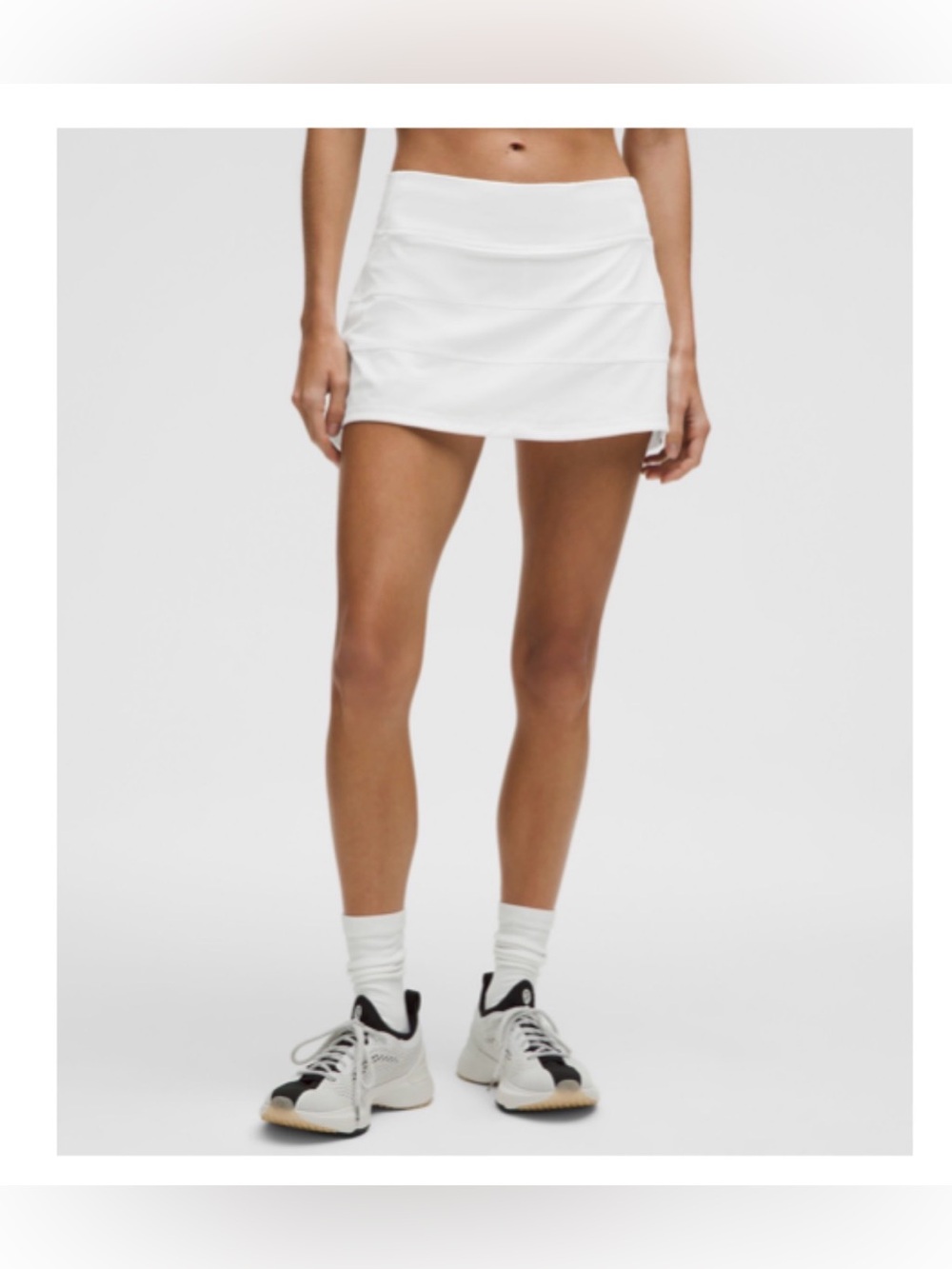 NWT Lululemon Pace Rival Mid-Rise Skirt White Sz8